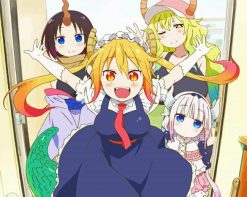 Miss Kobayashis Dragon Maid Manga paint by numbers