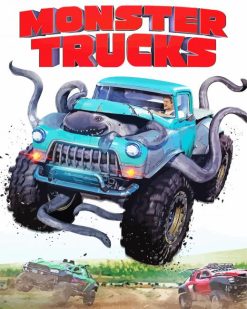 Monster Trucks Movie Poster paint by numbers