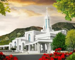 Mount Timpanogos Utah Temple paint by numbers