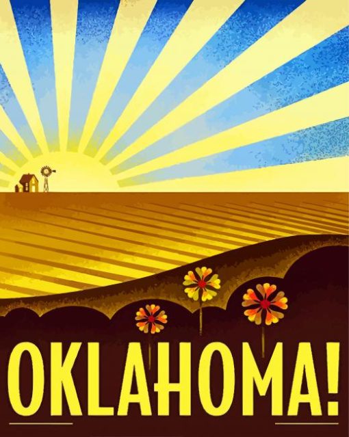 Oklahoma Poster Paint By Numbers