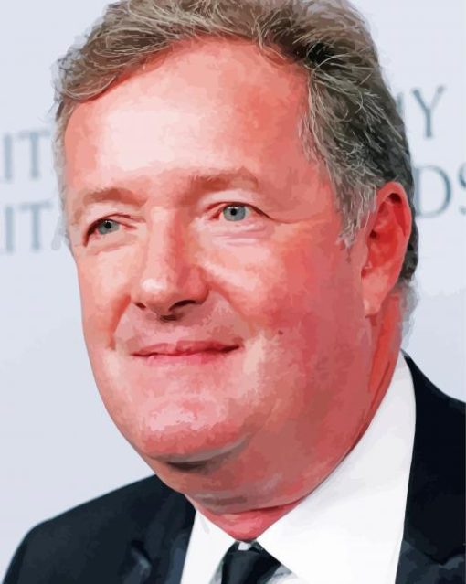 Piers Morgan Broadcaster paint by numbers