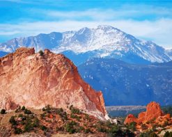 Pikes Peak Colorado paint by numbers