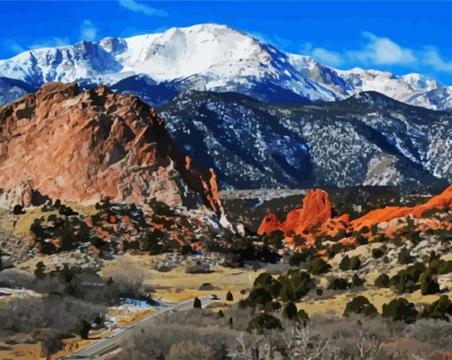 Pikes Peak paint by numbers