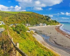 Portnadler Bay Looe Cornwall paint by numbers