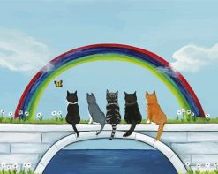 Rainbow Bridge Kitties paint by numbers