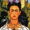 Frida Thorn Necklace Portrait paint by numbers