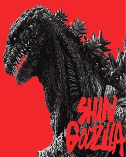 Shin Godzilla Film Poster paint by numbers