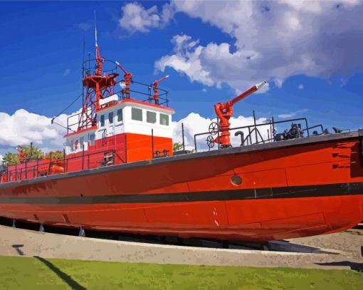 Tacoma Fireboat Paint by numbers