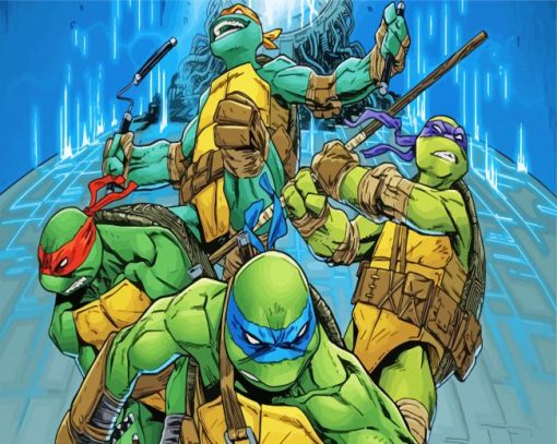 Teenage Mutant Ninja Animation paint by numbers