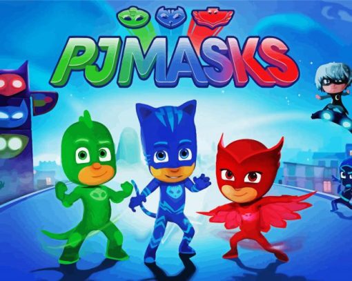 The Superheroes Pj Masks Paint by numbers