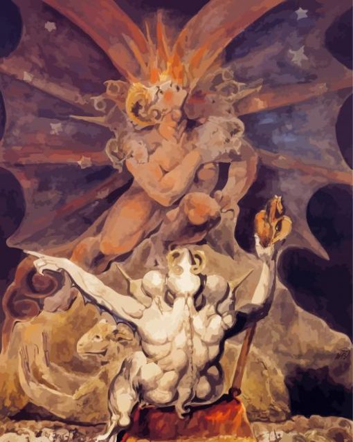 The Number Of The Beast By William Blake paint y numbers