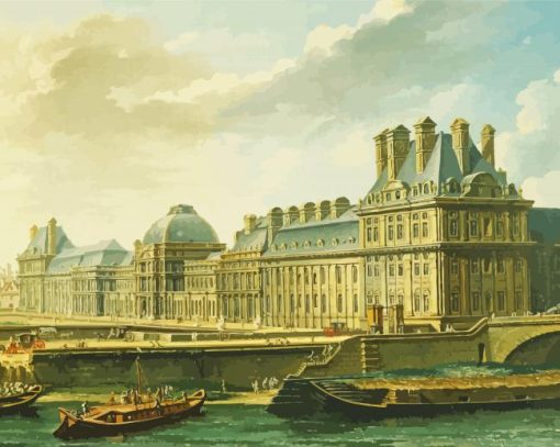 Tuileries Palace art paint by number