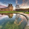 Tuileries Palace reflection paint by numbers