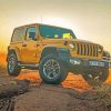 Yellow Jeep wrangler unlimited car paint by number