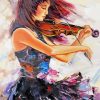 Abstract Violin Lady paint by numbers