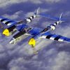 Lockheed P-38 Lightning paint by numbers