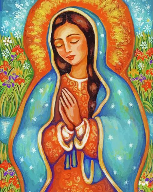 Aesthetic Virgin De Guadalupe paint by numbers