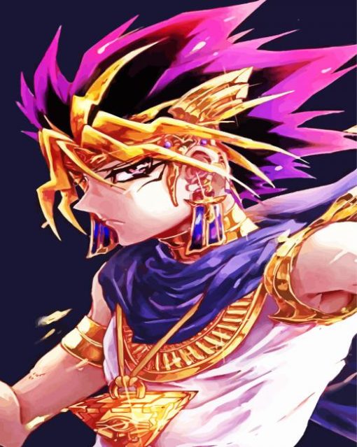 Aesthetic Yugi Muto Character paint by numbers