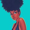 Afro Hair Black Girl paint by numbers