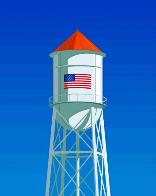 American Water Tower paint by numbers