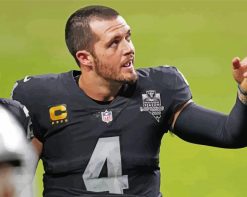 american football quarterback Derek Carr paint by numbers