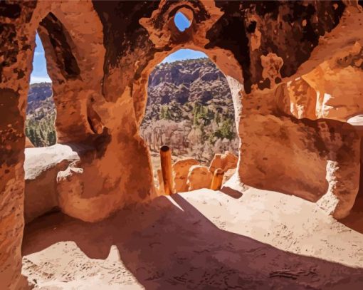 Bandelier Monument In The Inside paint by numbers