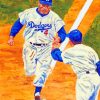 Baseball Dodgers Players paint by numbers