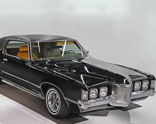 Black Pontiac 1969 Grand Prix paint by numbers