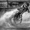 black and white Speedway biker paint by numbers