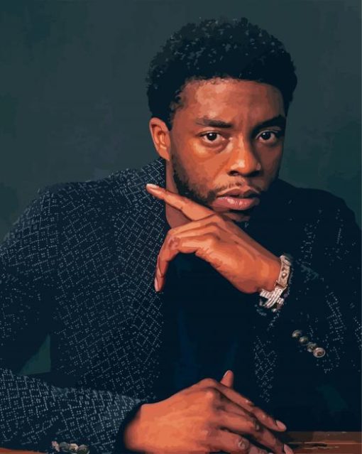 Chadwick Boseman paint by numbers