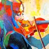 Colorful Abstract Violinist paint by numbers