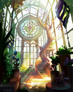 fantasy Greenhouse paint by number