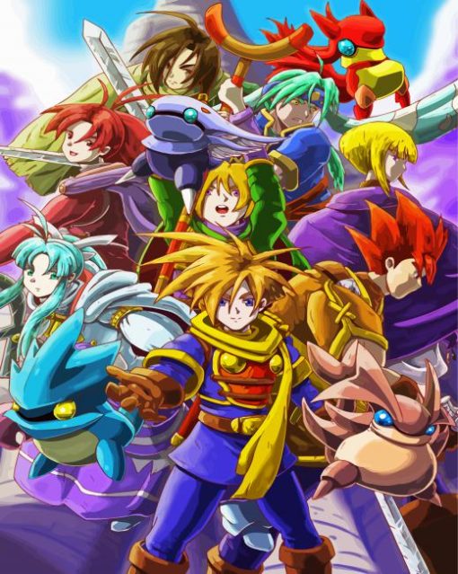 Golden Sun Characters paint by numbers