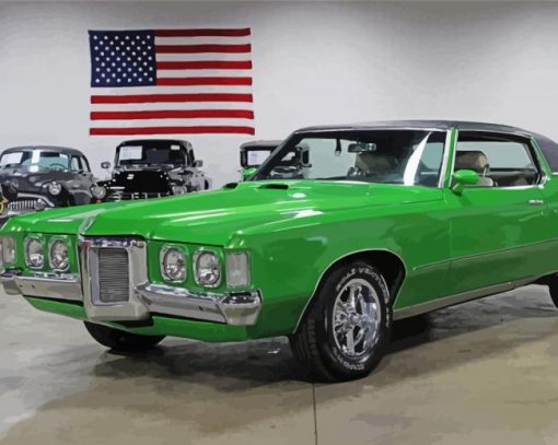 Green 1969 Pontiac Grand Prix paint by numbers