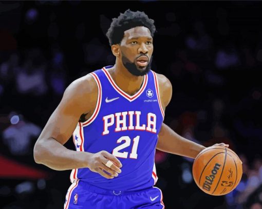 joel embiid basketball player paint by number