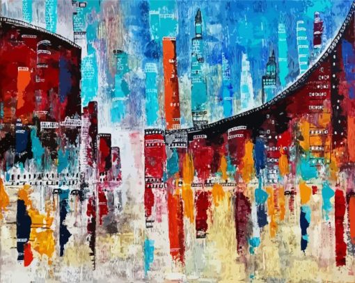 Abstract City paint by numbers