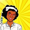 African American Nurse Pop Art paint by numbers