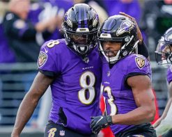 Baltimore Ravens Players paint by numbers