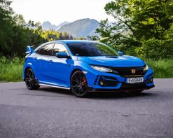 Blue Honda Civic paint by numbers