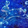 Blue Mystical Rabbit Art paint by numbers