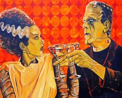 Bride Of Frankenstein Art paint by numbers