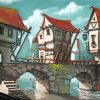 Bridge Medieval Fantasy Art paint by numbers