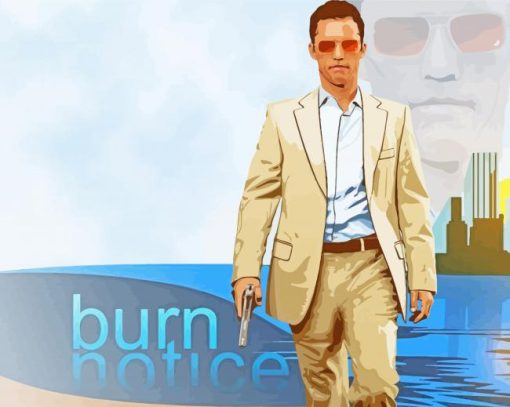 Burn Notice Character Art paint by numbers