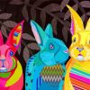 Colorful Abstract Rabbit paint by numbers