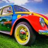 Colorful Volkswagen Bug paint by numbers