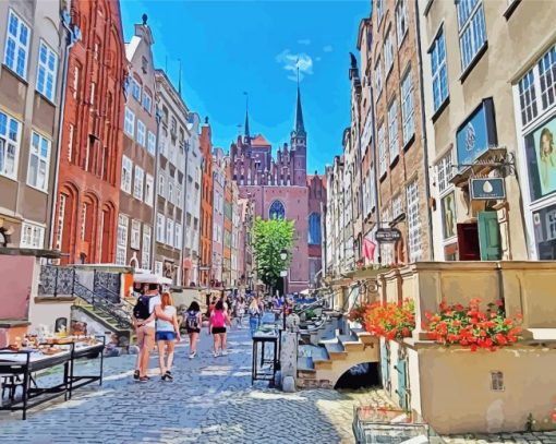 Gdansk Old Town paint by numbers