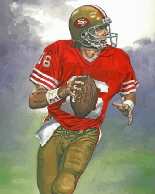 Joe Montana American Player paint by numbers