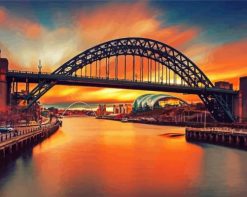 Newcastle Tyne Bridge paint by numbers