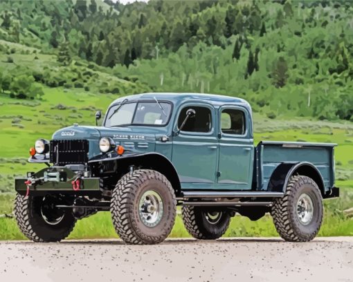 Old Dodge Power Wagon Truck paint by numbers