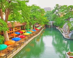 San Antonio River Walk San Antonio paint by numbers